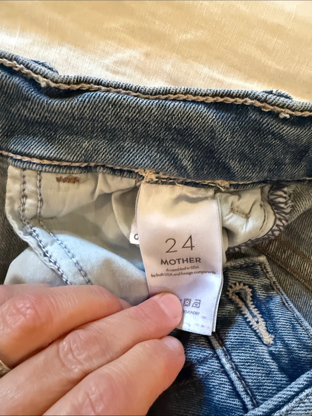 MOTHER size 24 The hustler ankle Blue Flare Jeans - Picture 4 of 6